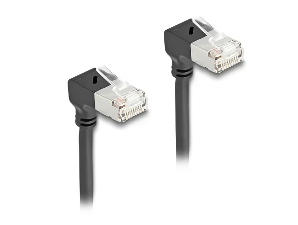 כבל רשת Cat 6A Slim זווית DAWN בשני הצדדים ז/ז DELOCK | 80301