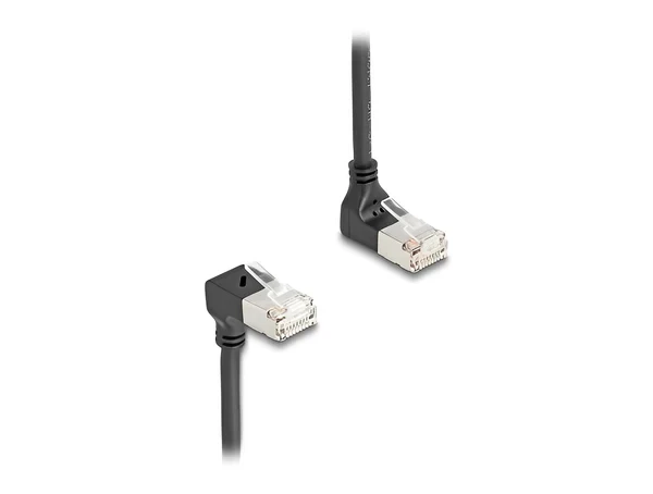 כבל רשת Cat 6A Slim זווית UP\DAWN ז/ז DELOCK | 80295