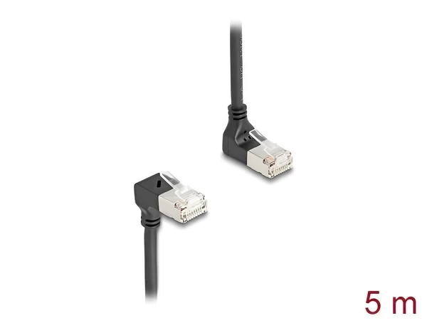 כבל רשת Cat 6A Slim זווית UP\DAWN ז/ז DELOCK | 80296