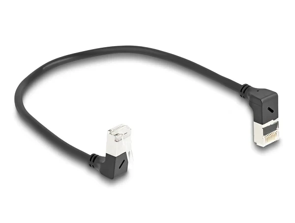 כבל רשת Cat 6A Slim זווית UP\DAWN ז/ז DELOCK | 80296