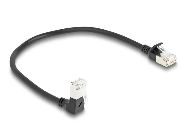 כבל רשת Cat 6A Slim צד אחד בזווית DAWN זז DELOCK 80308