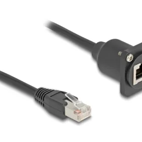כבל רשת מסוכך RJ45 Cat.5e להתקנה בפאנל מסדרה D ז/נ DELOCK | 87964