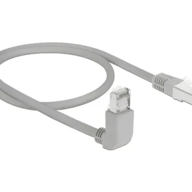 כבל רשת מסוכך RJ45 Cat.6A ז/ז צד אחד בזווית 90° למעלה ז/ז DELOCK | 83644