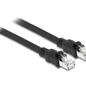 כבל רשת תעשייתי RJ45 Cat.6A F/UTP ז/ז עם ציפוי מתכת פנימי ז/ז DELOCK | 80115