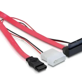 כבלים חשמל ונתונים תקע Micro SATA לשקע SATA 7 pin + תקע מולקס 2 פין 5V / 3.3V ז/נ DELOCK | 82551 | 4K