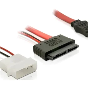 כבלים חשמל ונתונים תקע Micro SATA לשקע SATA 7 pin + תקע מולקס 2 פין 5V ז/נ DELOCK | 84384 | 4K