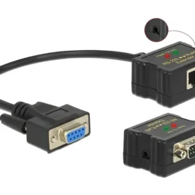 מרחיק Serial RS-232 על גבי כבל רשת Cat.5 ז/נ DELOCK | 63934 | 4K
