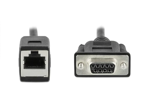 מרחיק Serial RS-232/422/485 על כבל רשת עד 300 מטר שקע DB9 לשקע RJ45 ז/נ DELOCK | 64122 | 4K