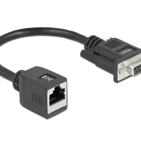 מרחיק Serial RS-232/422/485 על כבל רשת עד 300 מטר שקע DB9 לשקע RJ45 ז/נ DELOCK | 64122 | 4K