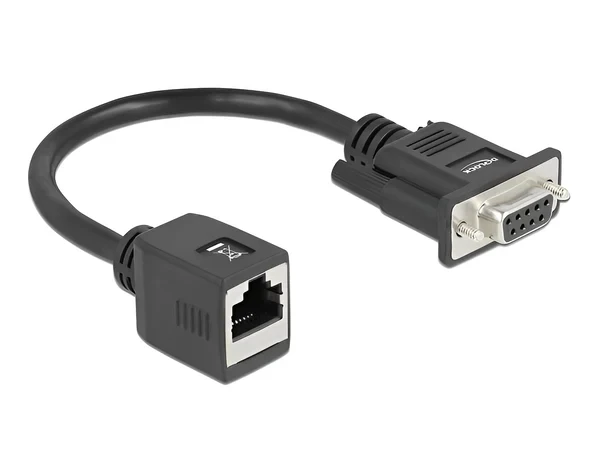מרחיק Serial RS-232/422/485 על כבל רשת עד 300 מטר שקע DB9 לשקע RJ45 ז/נ DELOCK | 64122 | 4K