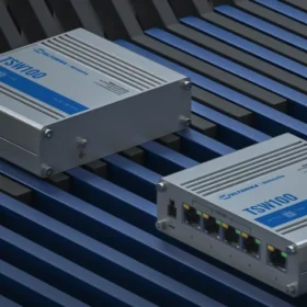 מתג 4 יציאות POE + תעשייתי לא מנוהל TelTonika | TSW100 | Power-over-Ethernet