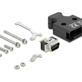 תקע MDR 14 pin בחיבור הלחמה + מכסה DELOCK | 66621