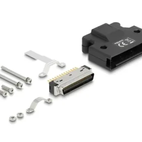תקע MDR 50 pin בחיבור הלחמה + מכסה DELOCK | 66635