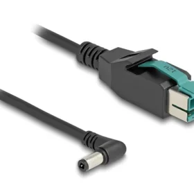 כבל USB עבור מדפסות קופה ומסופים תקע PoweredUSB 12V לתקע DC 5.5x2.5 בזווית 90° ז/ז DELOCK | 80611