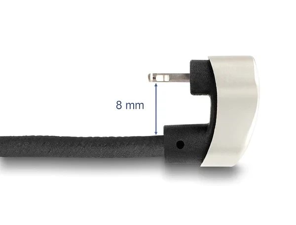 כבל iPhone גיימינג תקע USB-C 2.0 לתקע Lightning MFi בזווית 180° תומך PD 9V / 3A ז/ז DELOCK | 80026