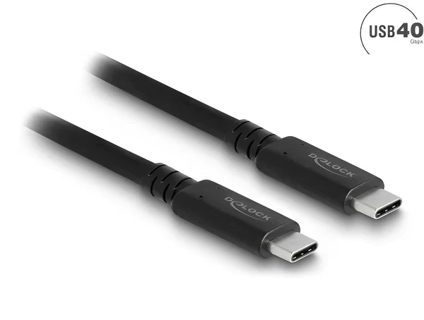 כבל קואקסיאלי Thunderbolt/USB4™ 8K Certified 5A 100 watt תומך 40Gb/s ז/ז DELOCK | 86979