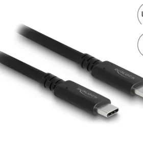 כבל קואקסיאלי Thunderbolt/USB4™ 8K Certified 5A 240 watt תומך 40Gb/s ז/ז DELOCK | 80009