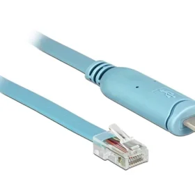 כבל קונסול לסיסקו אפור USB-C זכר לתקע RJ45 RS-232 צ'יפ FTDI ז/ז DELOCK | 63914