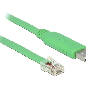 כבל קונסול לסיסקו ירוק USB-A זכר לתקע RJ45 RS-232 צ'יפ FTDI ז/ז DELOCK | 62960