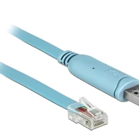 כבל קונסול לסיסקו כחול USB-A זכר לתקע RJ45 RS-232 צ'יפ FTDI ז/ז DELOCK | 63289