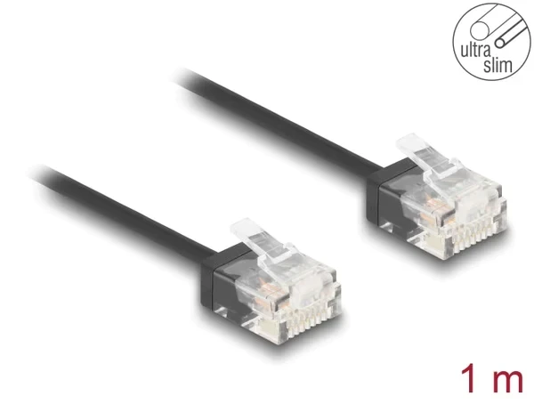כבל רשת לא מסוכך RJ45 Cat.6 UTP Ultra Slim עם תקעים קצרים ז/ז DELOCK | 80371
