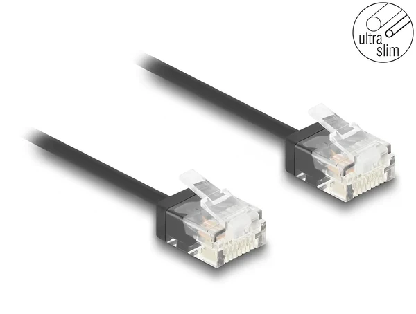כבל רשת לא מסוכך RJ45 Cat.6 UTP Ultra Slim עם תקעים קצרים ז/ז DELOCK | 80371
