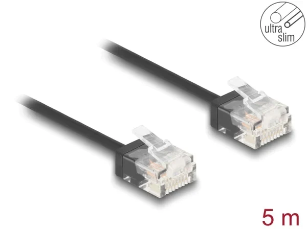 כבל רשת לא מסוכך RJ45 Cat.6 UTP Ultra Slim עם תקעים קצרים ז/ז DELOCK | 80374
