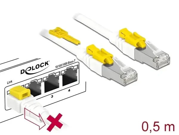 כבל רשת מאובטח RJ45 Cat.6A ז/ז DELOCK | 85330