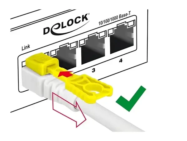 כבל רשת מאובטח RJ45 Cat.6A ז/ז DELOCK | 85331