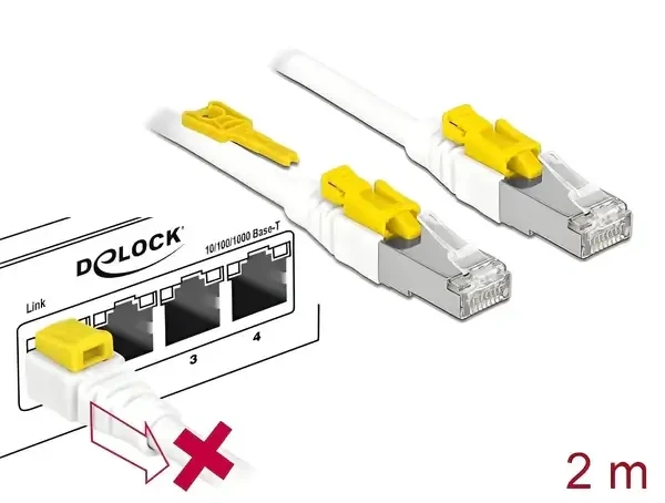 כבל רשת מאובטח RJ45 Cat.6A ז/ז DELOCK 85332