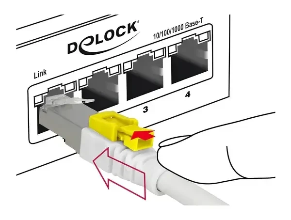 כבל רשת מאובטח RJ45 Cat.6A ז/ז DELOCK | 85335