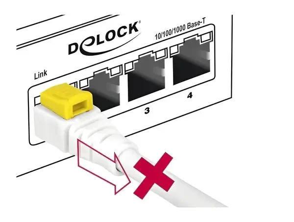 כבל רשת מאובטח RJ45 Cat.6A ז/ז DELOCK | 85335