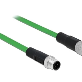 כבל רשת מאריך תעשייתי M12 4 pin D-coded PROFINET PUR (TPU) ז/נ DELOCK | 85436
