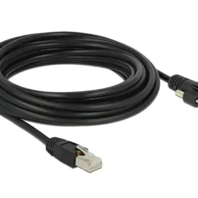 כבל רשת מסוכך RJ45 Cat.6 צד אחד עם ברגים נעילה IP68 ז/ז DELOCK | 85670
