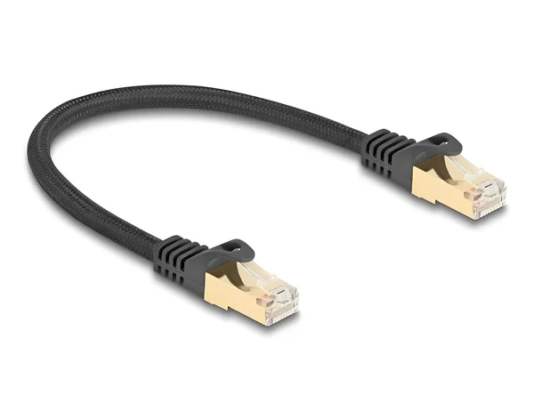 כבל רשת מסוכך RJ45 Cat.6A S/FTP עם ציפוי בד להגנה ז/ז DELOCK | 80316