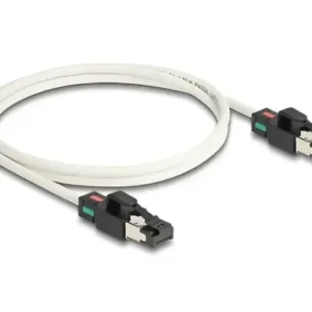 כבל רשת מסוכך RJ45 Cat.6A עם קליפס צבעוני מסתובב ז/ז DELOCK 80169