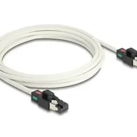כבל רשת מסוכך RJ45 Cat.6A עם קליפס צבעוני מסתובב ז/ז DELOCK | 80171