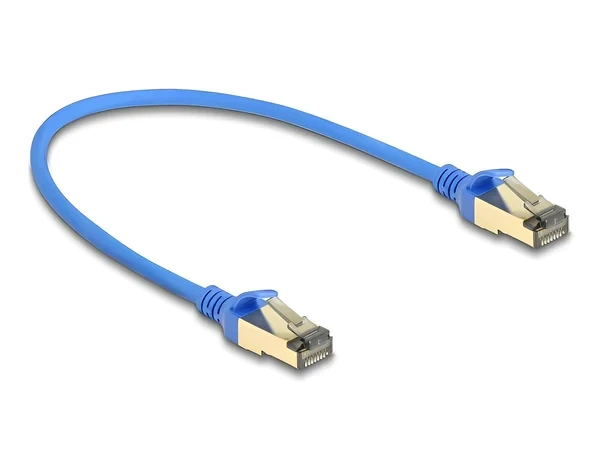 כבל רשת מסוכך RJ45 Cat.8.1 F/FTP 40Gbps Slim צבע כחול ז/ז DELOCK | 80335