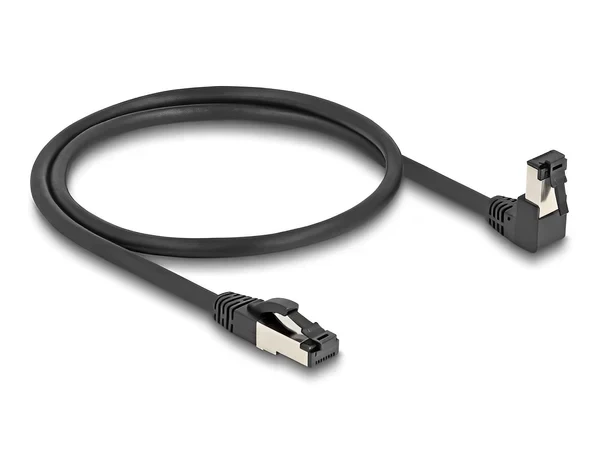 כבל רשת מסוכך RJ45 Cat.8.1 S/FTP 40Gbps צד אחד בזווית DAWN 90° ז/ז DELOCK | 80448