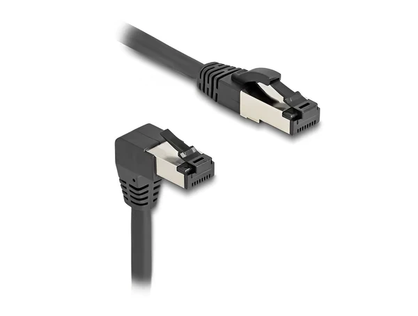 כבל רשת מסוכך RJ45 Cat.8.1 S/FTP 40Gbps צד אחד בזווית DAWN 90° ז/ז DELOCK | 80448