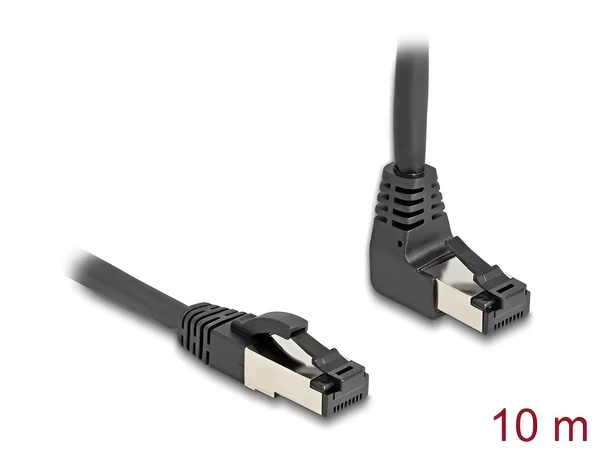 כבל רשת מסוכך RJ45 Cat.8.1 S/FTP 40Gbps צד אחד בזווית UP 90° ז/ז DELOCK | 80398