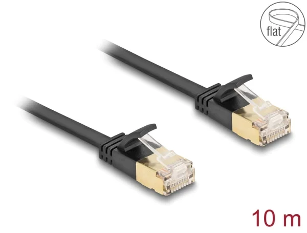 כבל רשת שטוח מסוכך RJ45 Cat.7 U/FTP עם התפס נעילה חזק ז/ז DELOCK | 80350