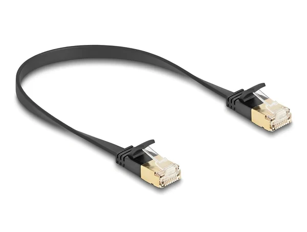 כבל רשת שטוח מסוכך RJ45 Cat.7 U/FTP עם התפס נעילה חזק ז/ז DELOCK | 80350