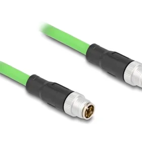 כבל רשת תעשייתי M12 8 pin X-coded PUR (TPU) ז/ז DELOCK | 80436