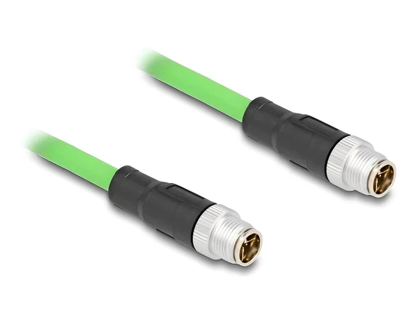 כבל רשת תעשייתי M12 8 pin X-coded PUR (TPU) ז/ז DELOCK | 80436