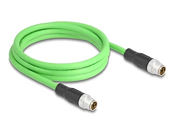 כבל רשת תעשייתי M12 8 pin X-coded PUR (TPU) ז/ז DELOCK | 80437