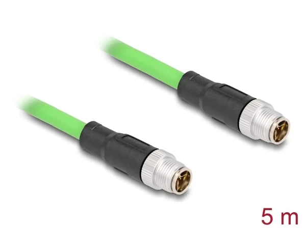 כבל רשת תעשייתי M12 8 pin X-coded PUR (TPU) ז/ז DELOCK | 80439