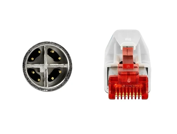 כבל רשת תעשייתי M12 Cat.5e PVC תקע 8pin X-coded לתקע RJ45 ז/ז DELOCK | 85425