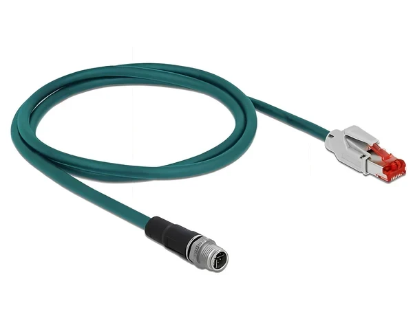 כבל רשת תעשייתי M12 Cat.5e PVC תקע 8pin X-coded לתקע RJ45 ז/ז DELOCK | 85425