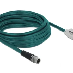כבל רשת תעשייתי M12 Cat.5e PVC תקע 8pin X-coded לתקע RJ45 ז/ז DELOCK | 85428